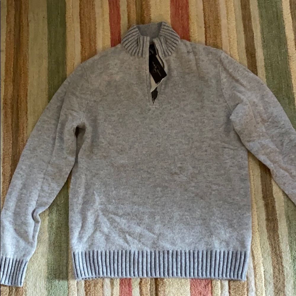 Men’s net lambs wool sweater